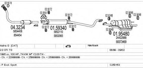 MTS C250153005272 Exhaust System